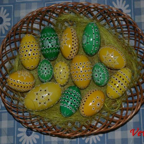 Kraslice žlté a zelené