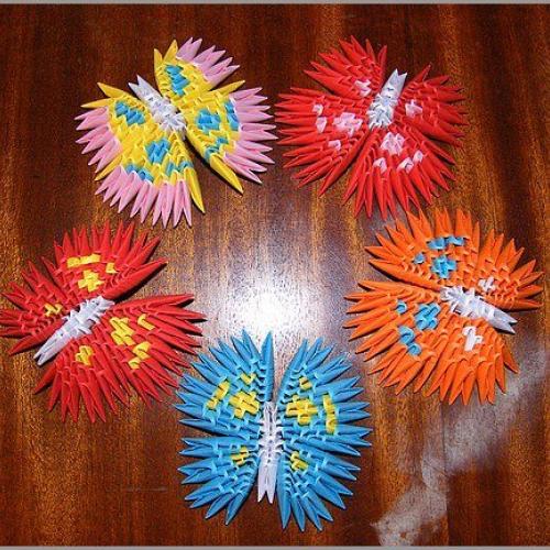 3D origami motýle