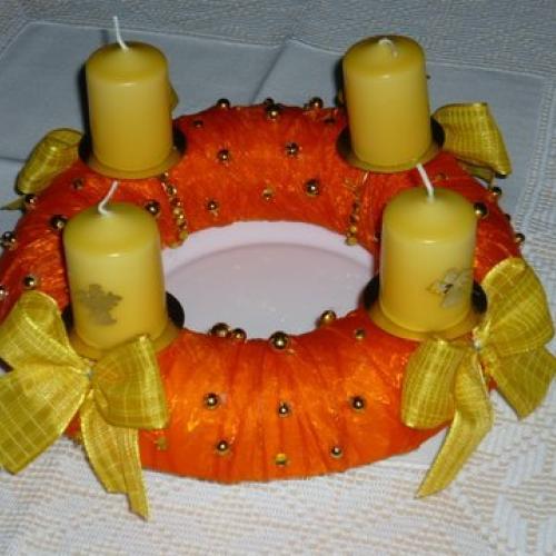 adventný venček oranž