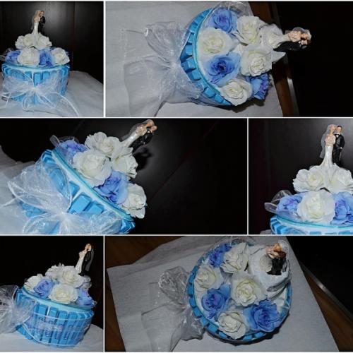 svadobná torta - cukríky, čokoládky, sušienky