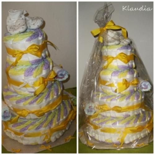 Torta z pampers (100ks) - Torta veľmi nezasýti, ale rýchlo sa minie 