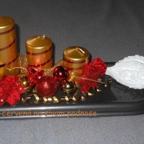 zlato-červená ikebana