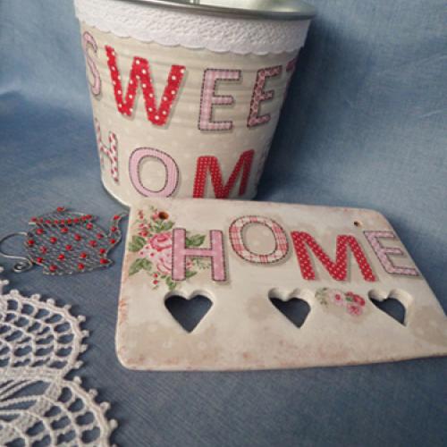 sweet home - dekupáž