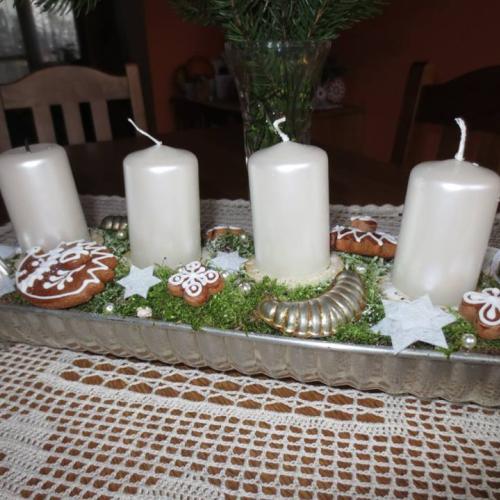 Adventní svícen ze srnčího hřbetu