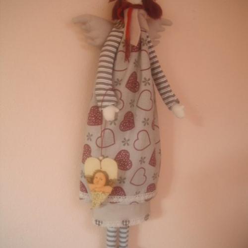Tilda - anjelka /vianočná/ 66cm