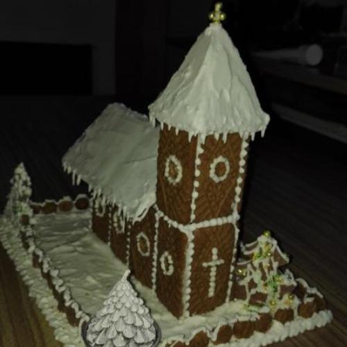 kostolík z kávových keksíkov