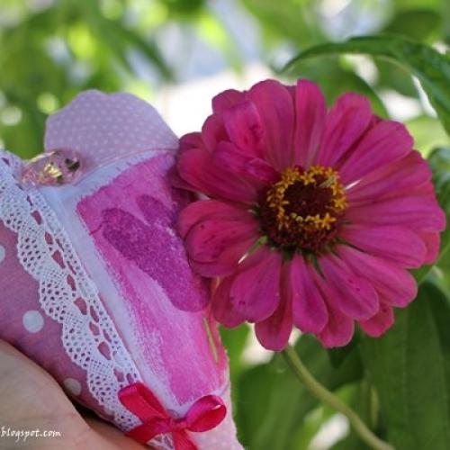 Srdce s decoupage
