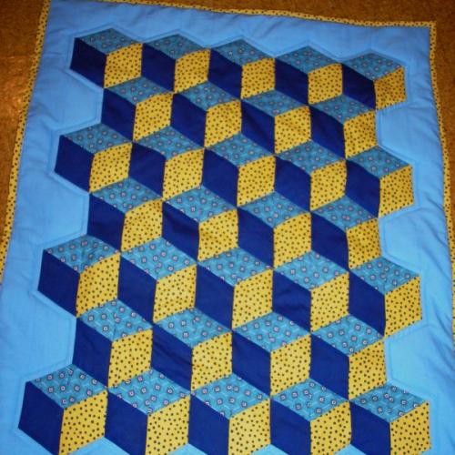 Quilt padajúce kocky