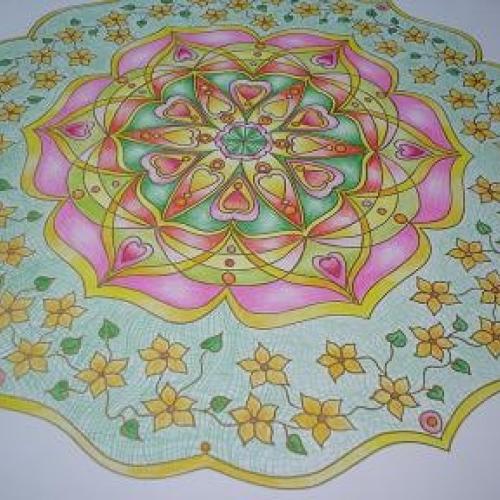Mandala-kreslené ceruzkami