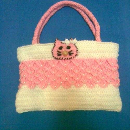 Detská háčkovaná taška Hello Kitty