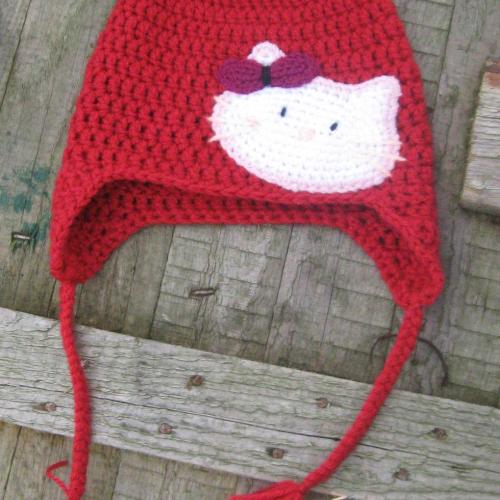 Hello Kitty háčkovaná čiapka