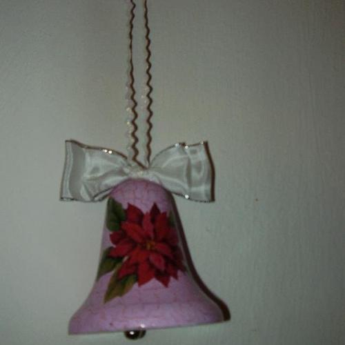 Zvonček z polystyrénu ozdobený decoupage technikou