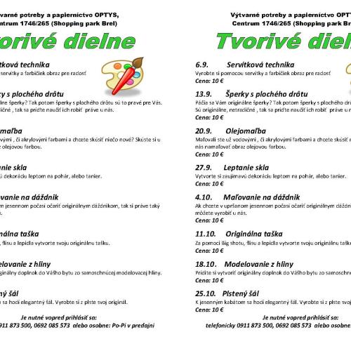 TVORIVÉ DIELNE OPTYS 