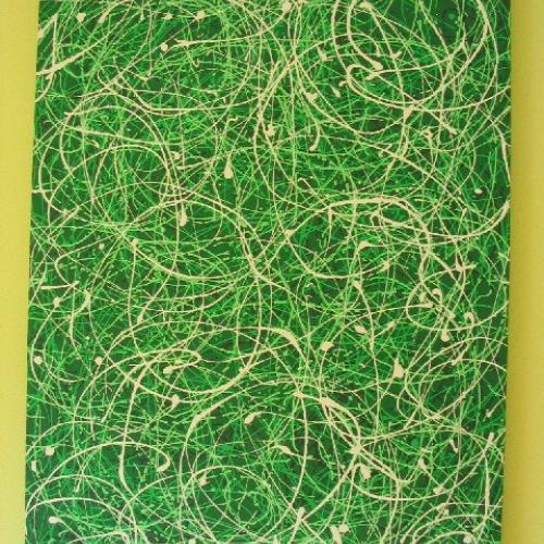 Zelená abstrakcia 70x50