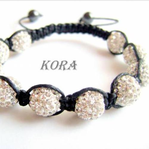 Shamballa náramok so swarovsky kryštálikmi