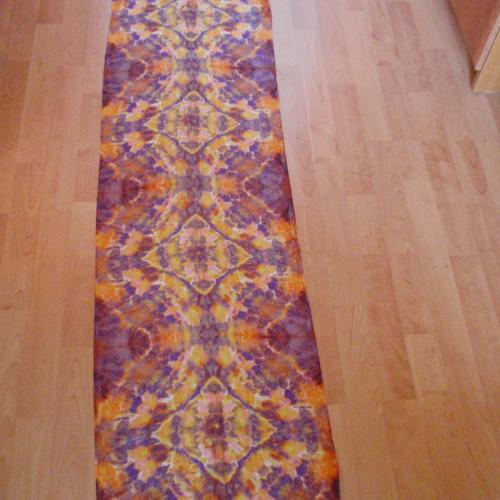 Batikovnie shibori - jesenný šál