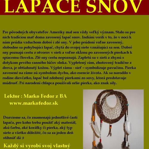 Workshop Lapače snov