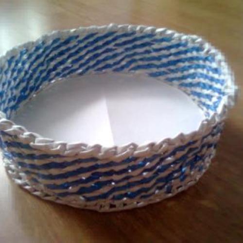 modro-biely košík 