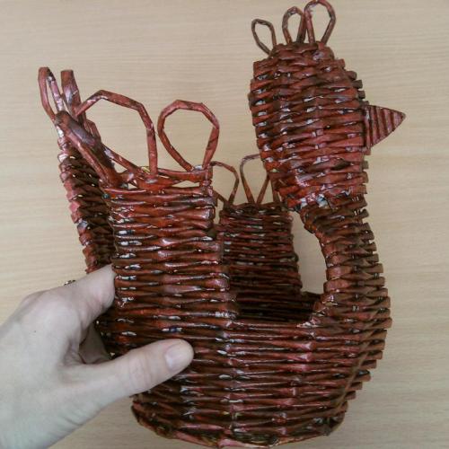 Sliepočka pletená z papiera