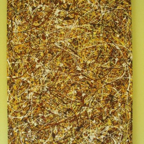 Hnedá abstrakcia 70x50