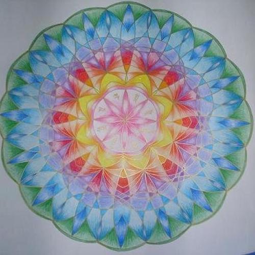 Mandala-kreslené ceruzkami