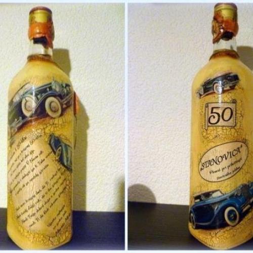 Gratulačná fľaša pre 50-tnika 