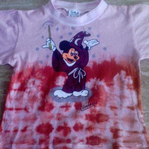 Mickey mouse-batikované tričko