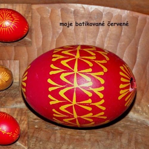 kraslice batikované červené