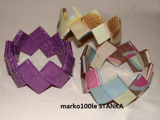 náramky 4, Papierové pletenie náramky 4, Papierové pletenie, marko100le STANKA, 1