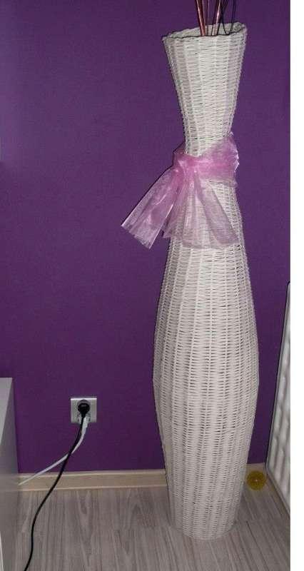 váza výška 150 cm, Papierové pletenie váza výška 150 cm, Papierové pletenie, crky, 1