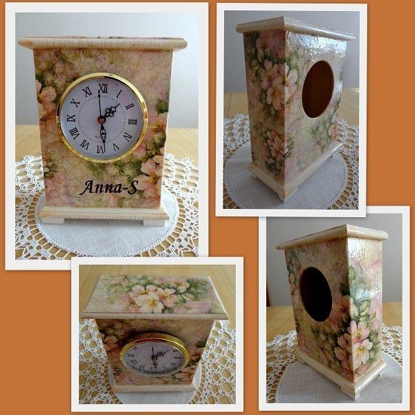 Porcelánové hodiny, Servítková technika, Anna-S, 1