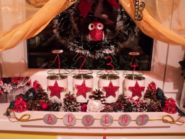 Nedradičný adventný svietnik na čajové sviečky, Džesina, 1