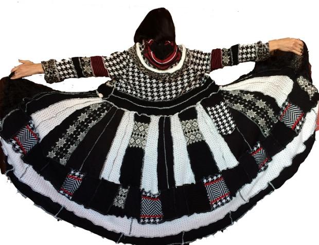 patchwork kabátosveter, Patchwork, lel, 1