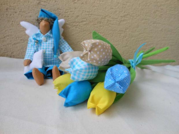 šité tulipány na objednávku v tyrkysovej,béžovej a žltej:)), Šitie šité tulipány na objednávku v tyrkysovej,béžovej a žltej:)), Šitie, stankabal, 1