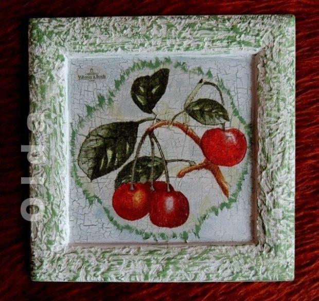 Obrázek Třešně, Servítková technika Obrázek Třešně, Servítková technika, rykroo, 1