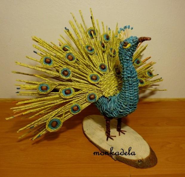 Páv, Papierové pletenie Páv, Papierové pletenie, monkadela, 1