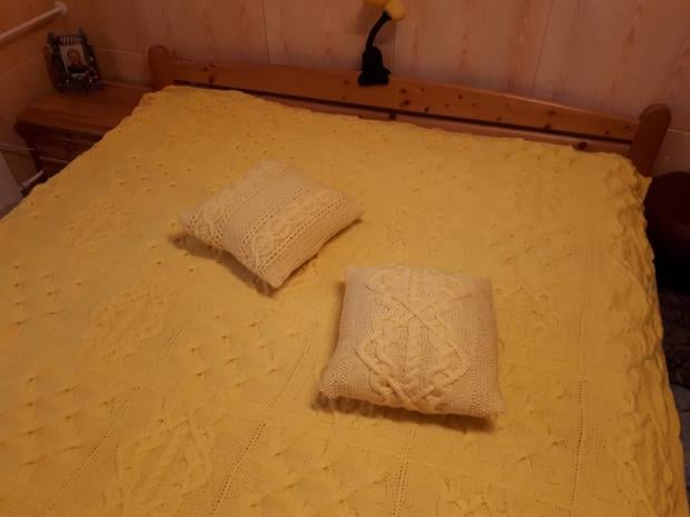prehoz a vankuše na postel 220x200, Pletenie, Matty, 1