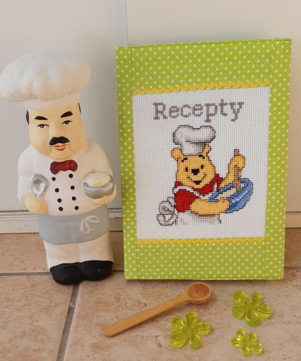  vyšívany zošit na recepty, Vyšívanie, stankabal, 1