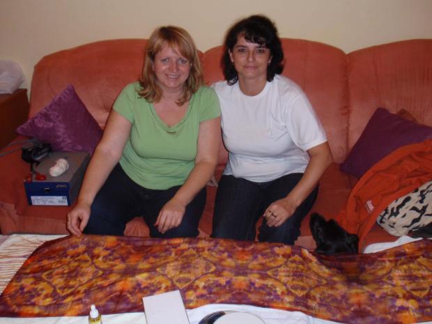 mini šiborenie, Maľovaný textil, Gama, 1