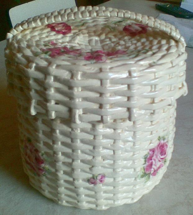 kosicek pre vnucku :), Papierové pletenie kosicek pre vnucku :), Papierové pletenie, Zuditka1, 1