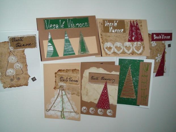 Vianočné 2012, Pohľadnice, Scrapbook, Quilling, mjkc, 1