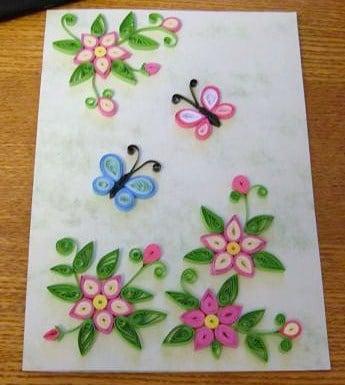 robená vo štvrtok , Pohľadnice, Scrapbook, Quilling, radkasos, 1