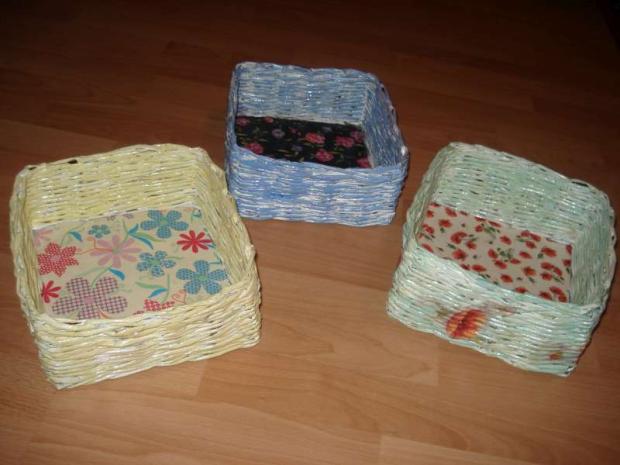 Košíčky, Papierové pletenie Košíčky, Papierové pletenie, mamka Danka, 1