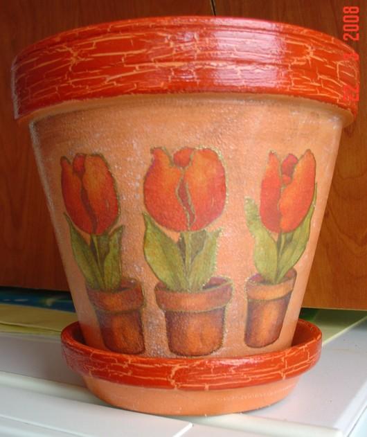 črepník, Servítková technika, fiona, 1
