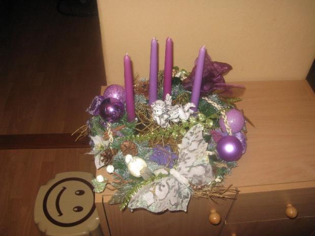 môj adventny veniec vo fialovom, Aranžovanie, Marianaa, 1
