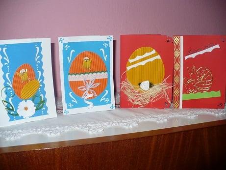 Velkonočné pohladnice, Pohľadnice, Scrapbook, Quilling, andrea-hoferikova, 1