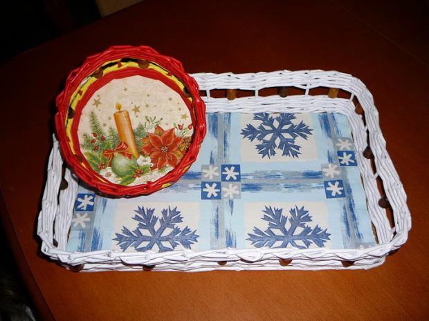 vianočné košíky, Papierové pletenie, Veronika83, 1