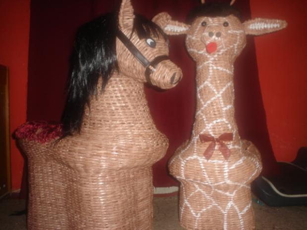 konik a zirafa, Papierové pletenie, blazenka123, 1