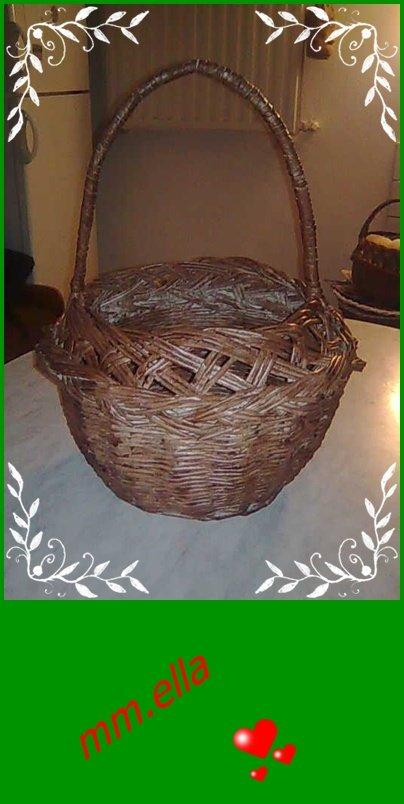 košik na huby :-), Papierové pletenie košik na huby :-), Papierové pletenie, mm.ella, 1