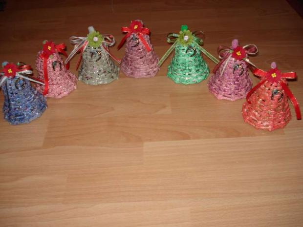 zvončeky, Papierové pletenie zvončeky, Papierové pletenie, mamka Danka, 1